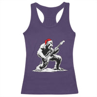 Funny Bigfoot Guitar Racerback Tank Top Rock and Roll Christmas - Wonder Print Shop