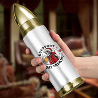 Funny Skeleton Beer Christmas Bullet Tumbler Support Day Drinking - Wonder Print Shop