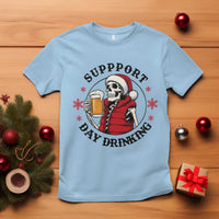 Funny Skeleton Beer Christmas T Shirt Support Day Drinking - Wonder Print Shop