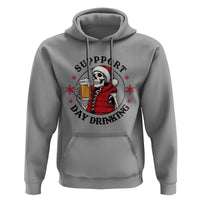 Funny Skeleton Beer Christmas Hoodie Support Day Drinking - Wonder Print Shop