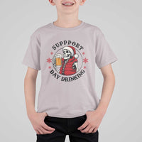 Funny Skeleton Beer Christmas T Shirt For Kid Support Day Drinking - Wonder Print Shop