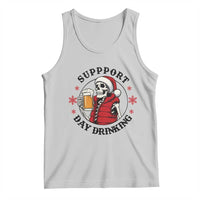 Funny Skeleton Beer Christmas Tank Top Support Day Drinking - Wonder Print Shop