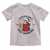 Funny Skeleton Beer Christmas Toddler T Shirt Support Day Drinking - Wonder Print Shop