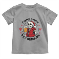 Funny Skeleton Beer Christmas Toddler T Shirt Support Day Drinking - Wonder Print Shop