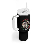 Funny Skeleton Christian Tumbler With Handle Christmas Begins With Christ - Wonder Print Shop