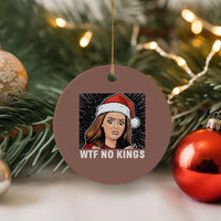 No Kings Ceramic Ornament Funny Doll Face Meme Xmas - Wonder Print Shop
