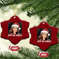 No Kings Ceramic Ornament Funny Doll Face Meme Xmas - Wonder Print Shop