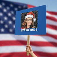 No Kings Protest Sign Funny Doll Face Meme Christmas - Wonder Print Shop