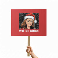 No Kings Protest Sign Funny Doll Face Meme Christmas - Wonder Print Shop