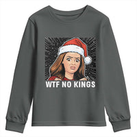 No Kings Youth Sweatshirt Funny Doll Face Meme Christmas - Wonder Print Shop