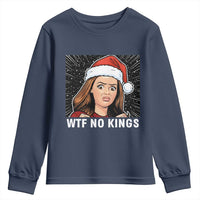 No Kings Youth Sweatshirt Funny Doll Face Meme Christmas - Wonder Print Shop