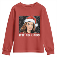 No Kings Youth Sweatshirt Funny Doll Face Meme Christmas - Wonder Print Shop