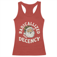Funny Santa Camo Christmas Racerback Tank Top Radicalized By Basic Decency - Wonder Print Shop