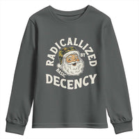 Funny Santa Camo Christmas Youth Sweatshirt Radicalized By Basic Decency - Wonder Print Shop