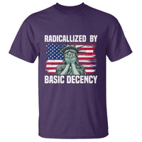 Statue of Liberty Patriotic T Shirt Radicalized By Basic Decency - Wonder Print Shop