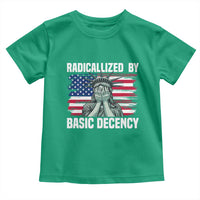 Statue of Liberty Patriotic Toddler T Shirt Radicalized By Basic Decency - Wonder Print Shop