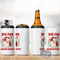 Funny Santa Christmas 4 in 1 Can Cooler Tumbler Big Fan Of Human Rights - Wonder Print Shop