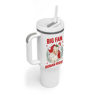 Funny Santa Christmas Tumbler With Handle Big Fan Of Human Rights - Wonder Print Shop