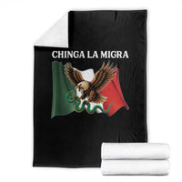 Immigration Rights Protest Throw Blanket Chinga La Migra Anti Fascism - Wonder Print Shop