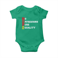 No Kings Baby Onesie No Oppressors Pure Equality - Wonder Print Shop
