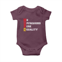 No Kings Baby Onesie No Oppressors Pure Equality - Wonder Print Shop