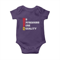 No Kings Baby Onesie No Oppressors Pure Equality - Wonder Print Shop