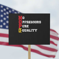 No Kings Protest Sign No Oppressors Pure Equality - Wonder Print Shop