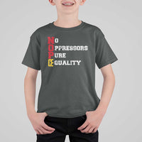 No Kings T Shirt For Kid No Oppressors Pure Equality - Wonder Print Shop