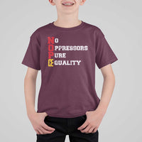 No Kings T Shirt For Kid No Oppressors Pure Equality - Wonder Print Shop