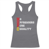 No Kings Racerback Tank Top No Oppressors Pure Equality - Wonder Print Shop