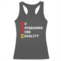 No Kings Racerback Tank Top No Oppressors Pure Equality - Wonder Print Shop