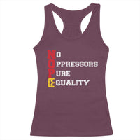 No Kings Racerback Tank Top No Oppressors Pure Equality - Wonder Print Shop