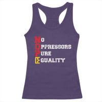 No Kings Racerback Tank Top No Oppressors Pure Equality - Wonder Print Shop