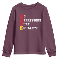 No Kings Youth Sweatshirt No Oppressors Pure Equality - Wonder Print Shop