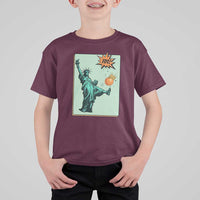 No Kings T Shirt For Kid Statue of Liberty Political Protest - Wonder Print Shop