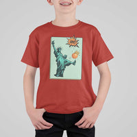 No Kings T Shirt For Kid Statue of Liberty Political Protest - Wonder Print Shop