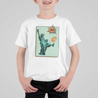 No Kings T Shirt For Kid Statue of Liberty Political Protest - Wonder Print Shop