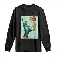 No Kings Long Sleeve Shirt Statue of Liberty Political Protest - Wonder Print Shop