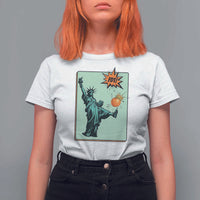 No Kings T Shirt For Women Statue of Liberty Political Protest - Wonder Print Shop