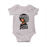 Angela Davis Inspirational Quote Baby Onesie I Am No Longer Accepting The Things I Cannot Change - Wonder Print Shop