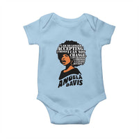 Angela Davis Inspirational Quote Baby Onesie I Am No Longer Accepting The Things I Cannot Change - Wonder Print Shop