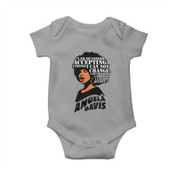Angela Davis Inspirational Quote Baby Onesie I Am No Longer Accepting The Things I Cannot Change - Wonder Print Shop