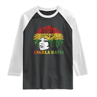 Angela Davis Raglan Shirt Black History Month - Wonder Print Shop