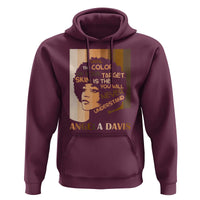 Angela Davis Inspirational Quote Hoodie Black Pride Melanin - Wonder Print Shop