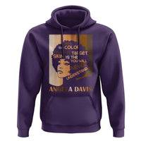 Angela Davis Inspirational Quote Hoodie Black Pride Melanin - Wonder Print Shop
