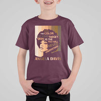 Angela Davis Inspirational Quote T Shirt For Kid Black Pride Melanin - Wonder Print Shop