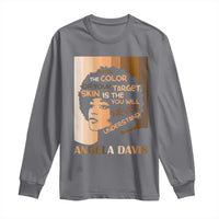 Angela Davis Inspirational Quote Long Sleeve Shirt Black Pride Melanin - Wonder Print Shop