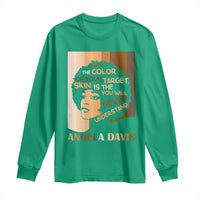 Angela Davis Inspirational Quote Long Sleeve Shirt Black Pride Melanin - Wonder Print Shop