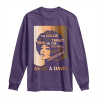 Angela Davis Inspirational Quote Long Sleeve Shirt Black Pride Melanin - Wonder Print Shop