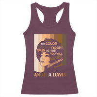 Angela Davis Inspirational Quote Racerback Tank Top Black Pride Melanin - Wonder Print Shop
